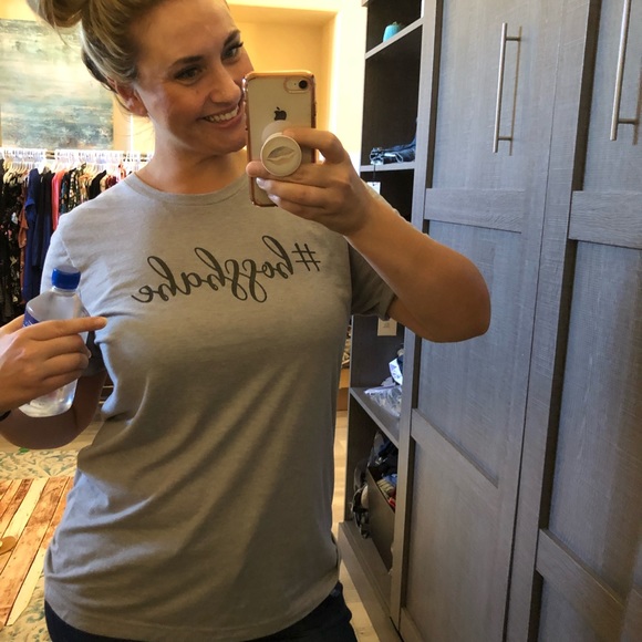 PoshBosh Style! M-XL #bossbabe tee glitter writing - Picture 4 of 4